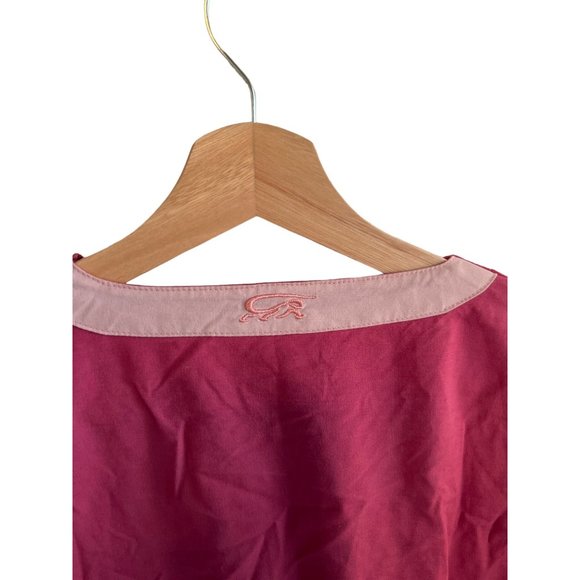 IguanaMed Pink Short Sleeve Scrub Shirt V-Neck Women's Size XL Workwear Top - Picture 5 of 5